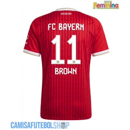 Camisa de time de futebol Bayern Munich Nathaniel Brown #11 Replicas 1º Equipamento Feminina 2026-27 Manga Curta